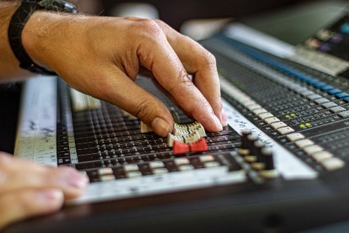 picture of mixing console